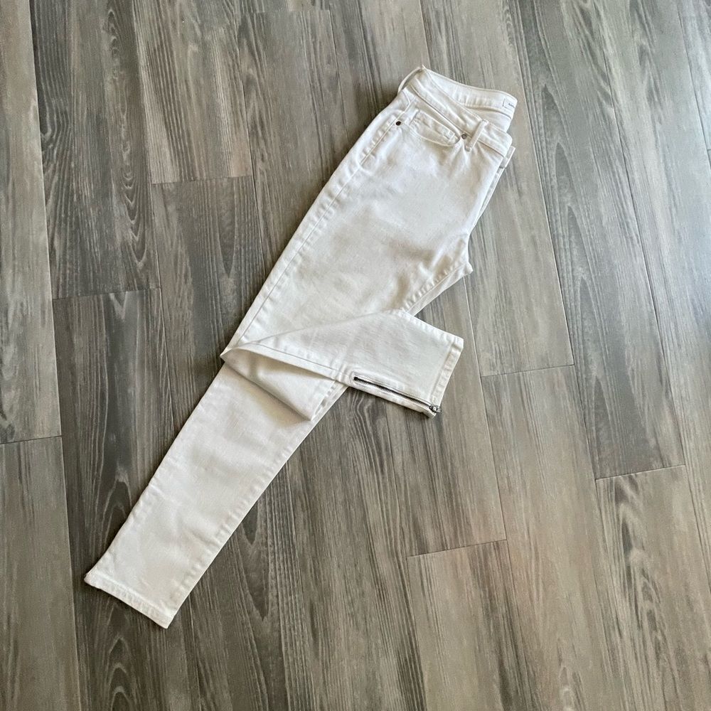 Banana Republic white zipper ankle skinny jeans size 26